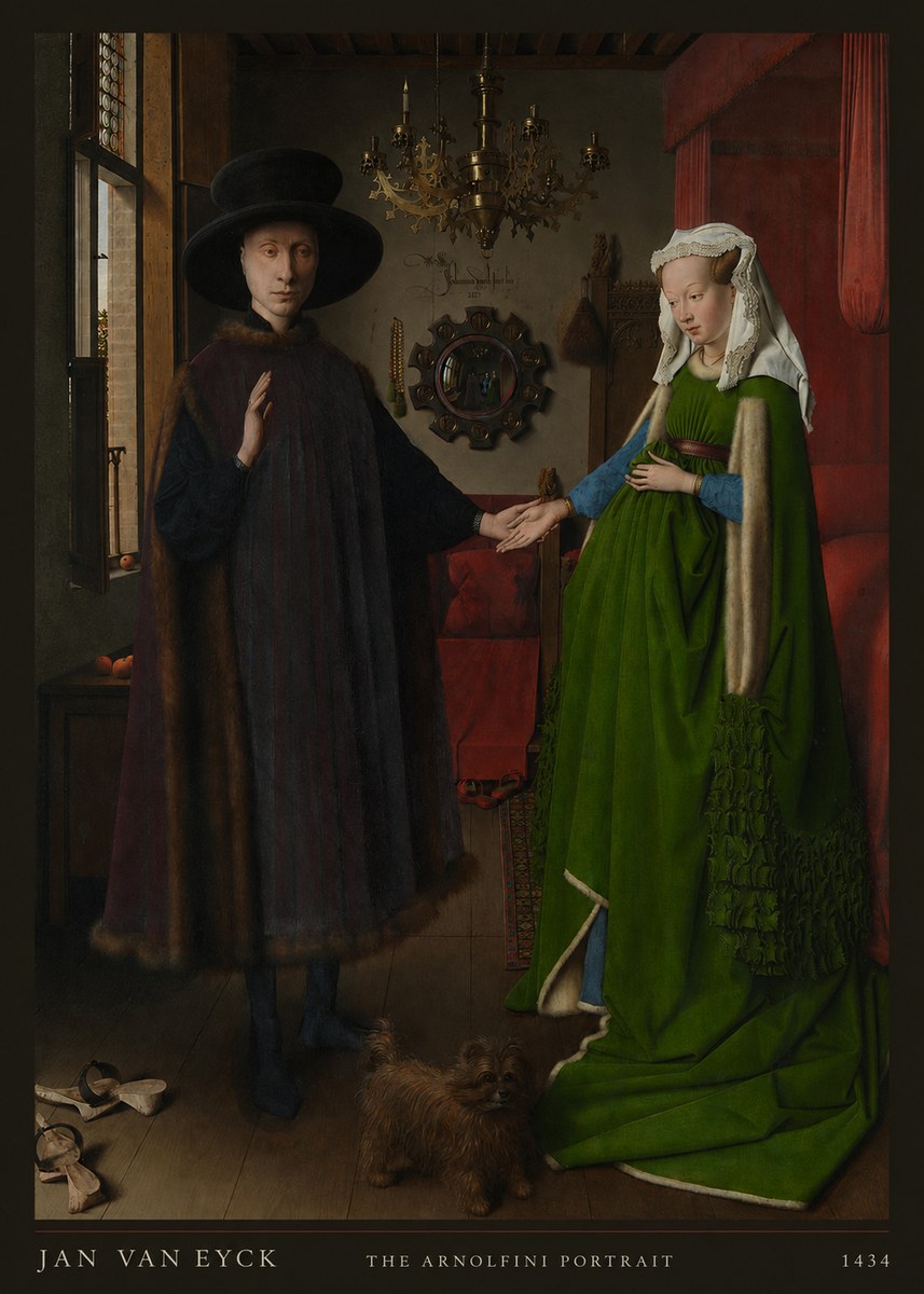 Jan van Eyck The Arnolfini Portrait III No6 - Póster