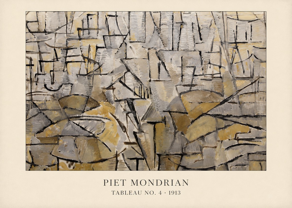Piet Mondrian Tableau No. 4 No4 - Póster