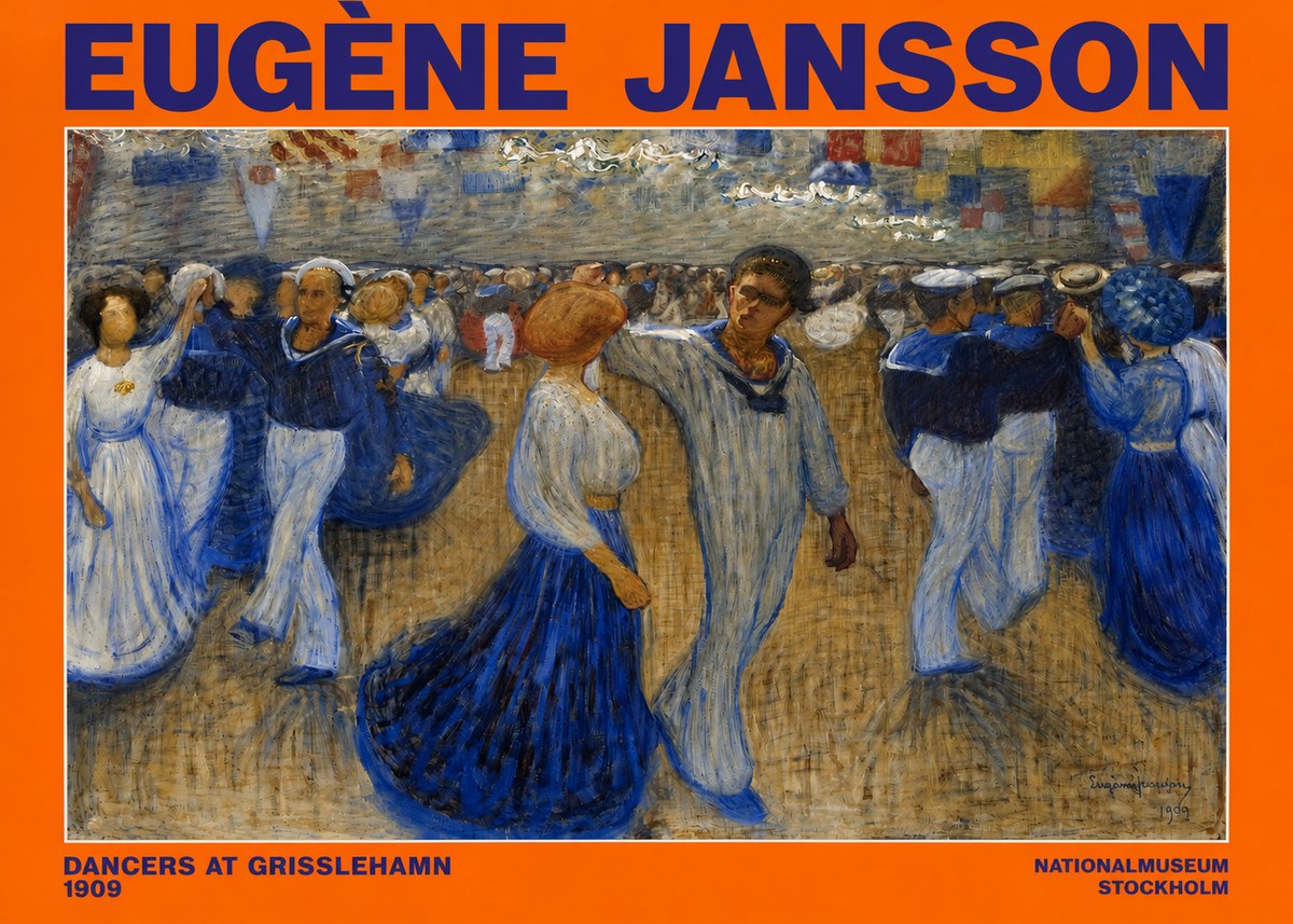 Eugène Jansson Dancers at Grisslehamn No2 - Póster