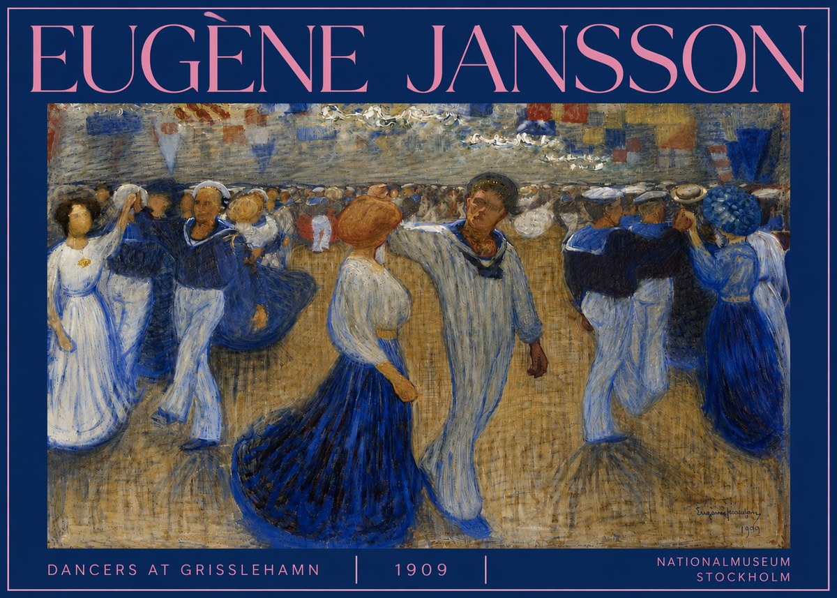 Eugène Jansson Dancers at Grisslehamn No3 - Póster