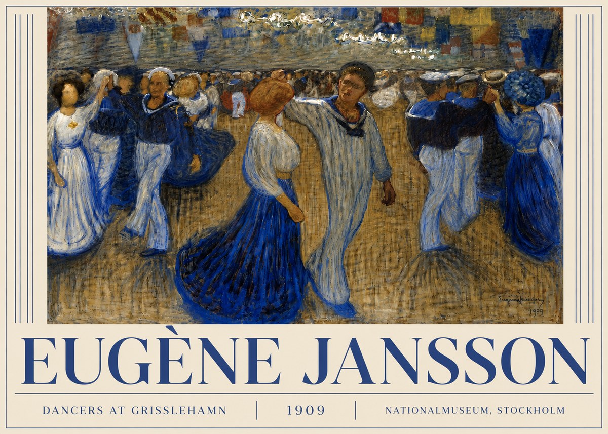 Eugène Jansson Dancers at Grisslehamn No4 - Póster