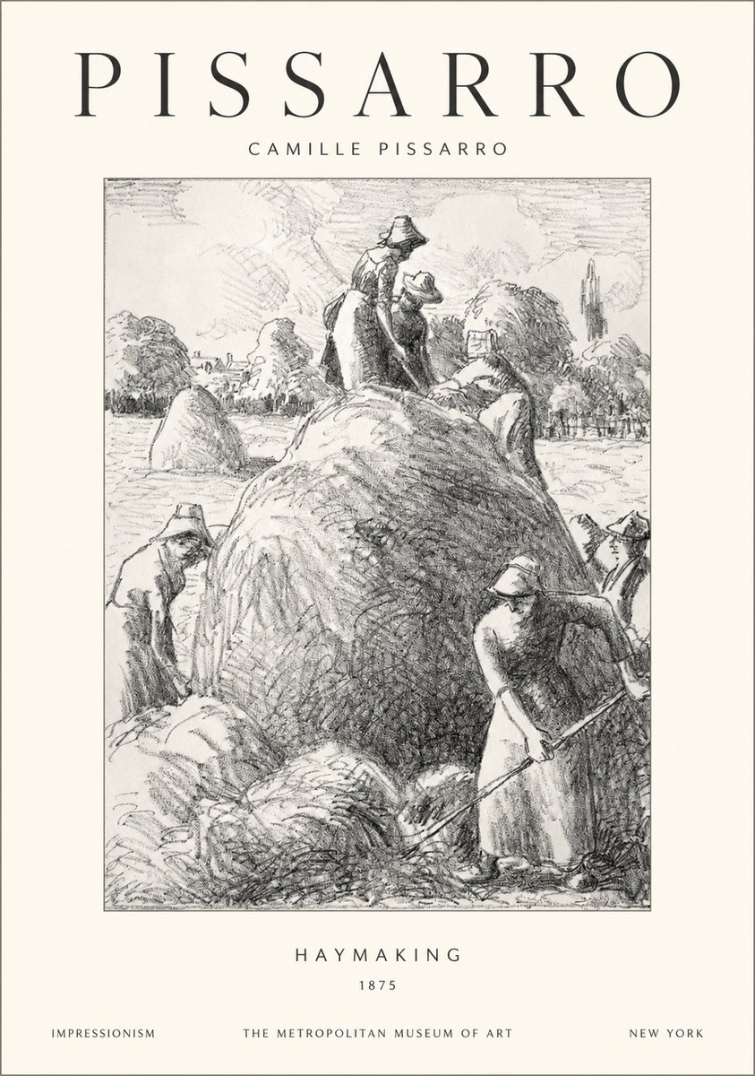 Pissarro Haymaking No1 - Póster
