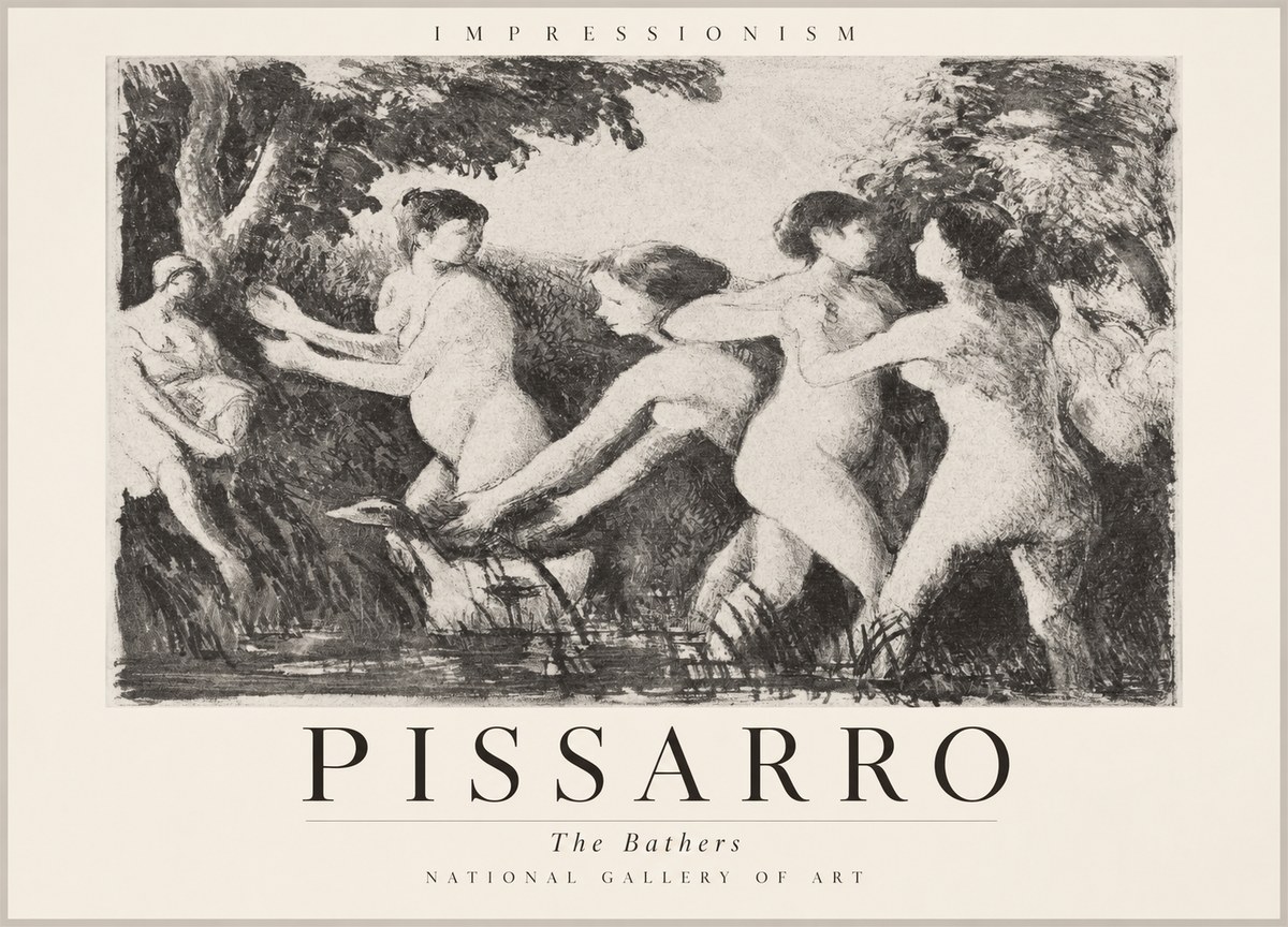 Pissarro The Bathers No2 - Póster