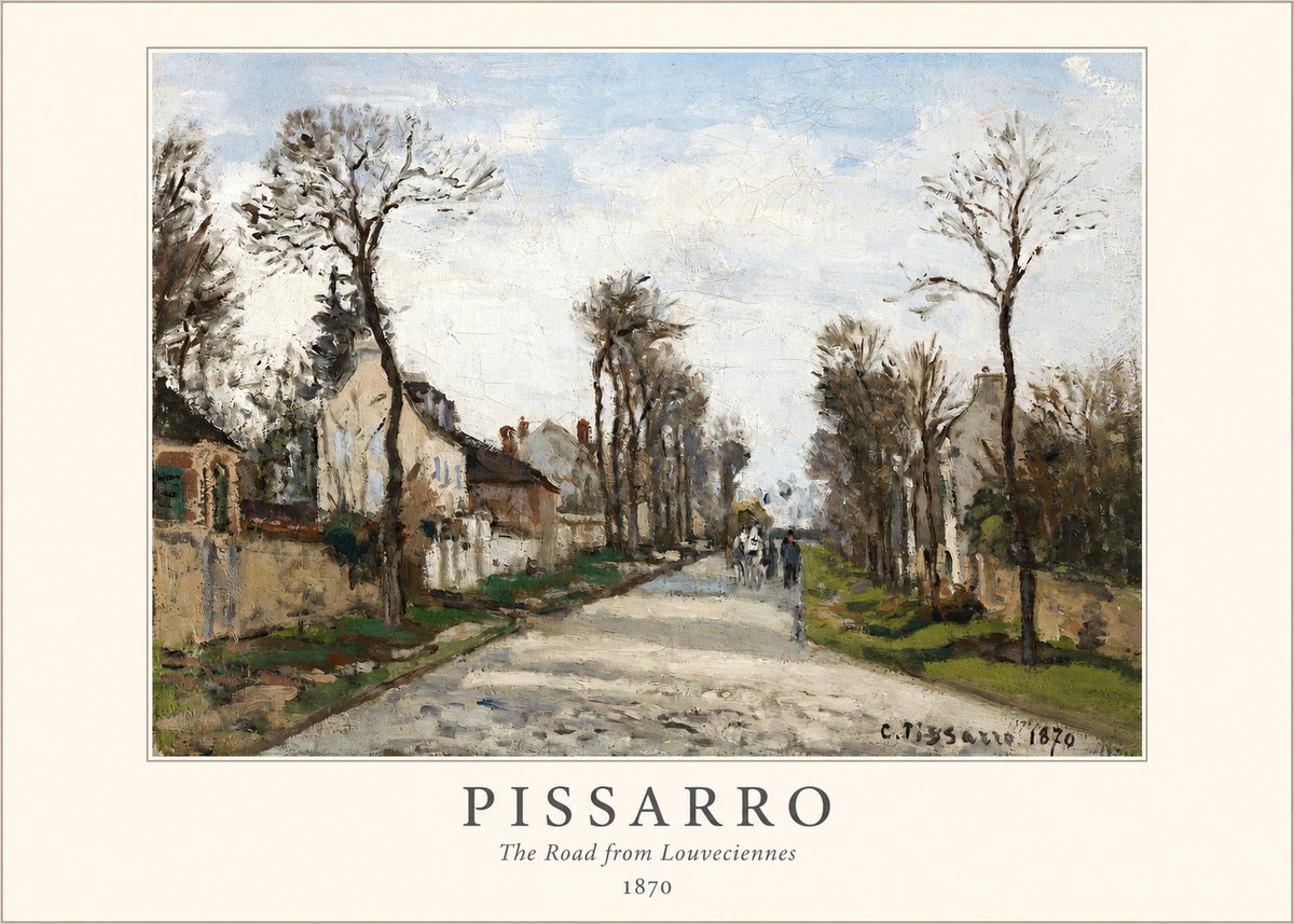 Pissarro The Road from Louveciennes I No1 - Póster