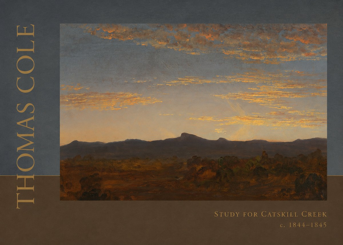 Thomas Cole Study for Catskill Creek I No6 - Póster