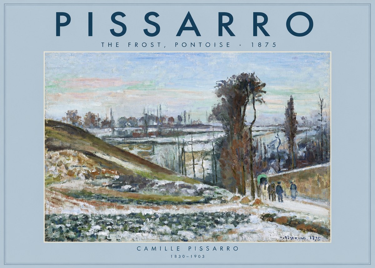 Pissarro The Frost, Pontoise No2 - Póster