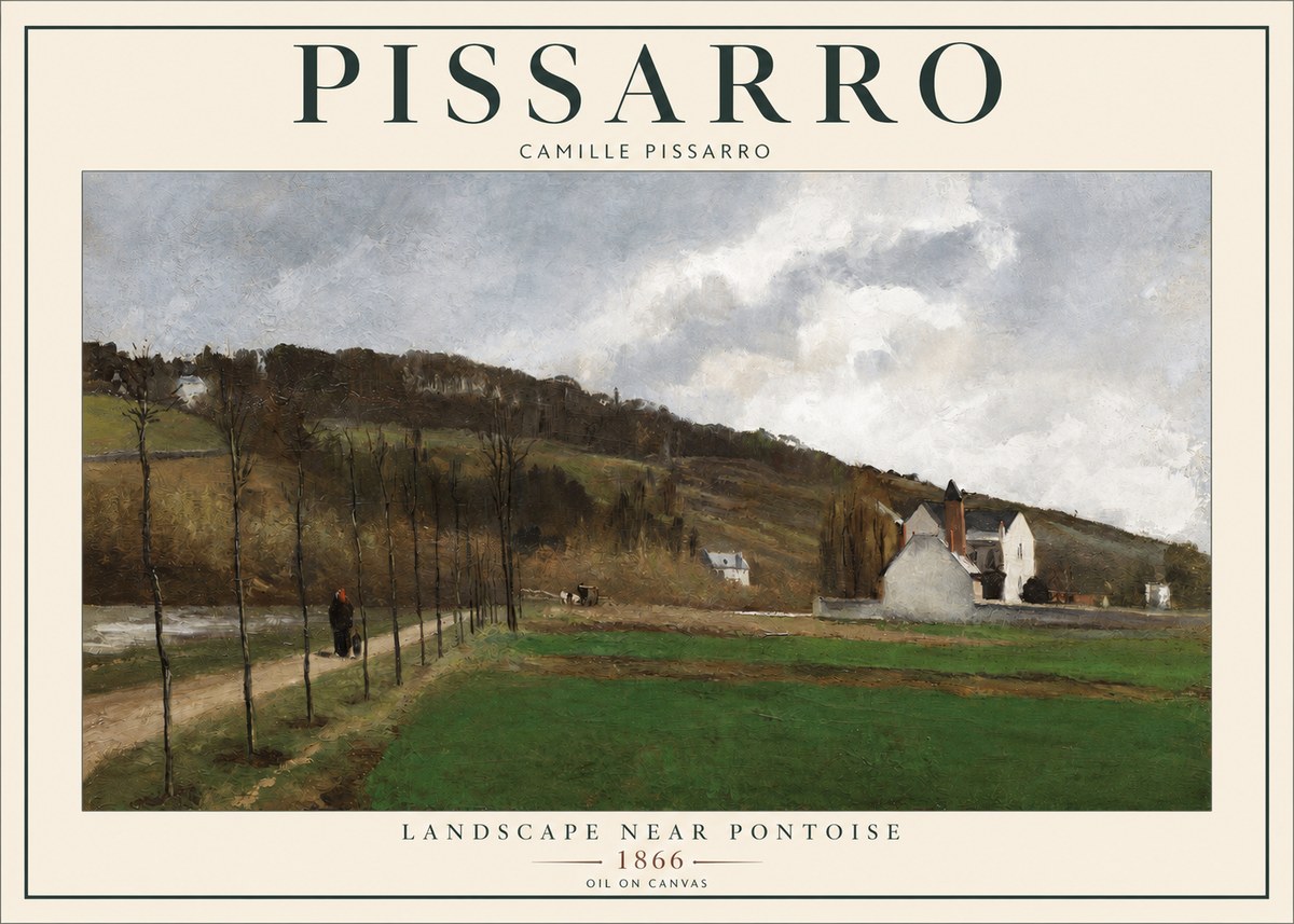 Pissarro The Road from Louveciennes II No2 - Póster