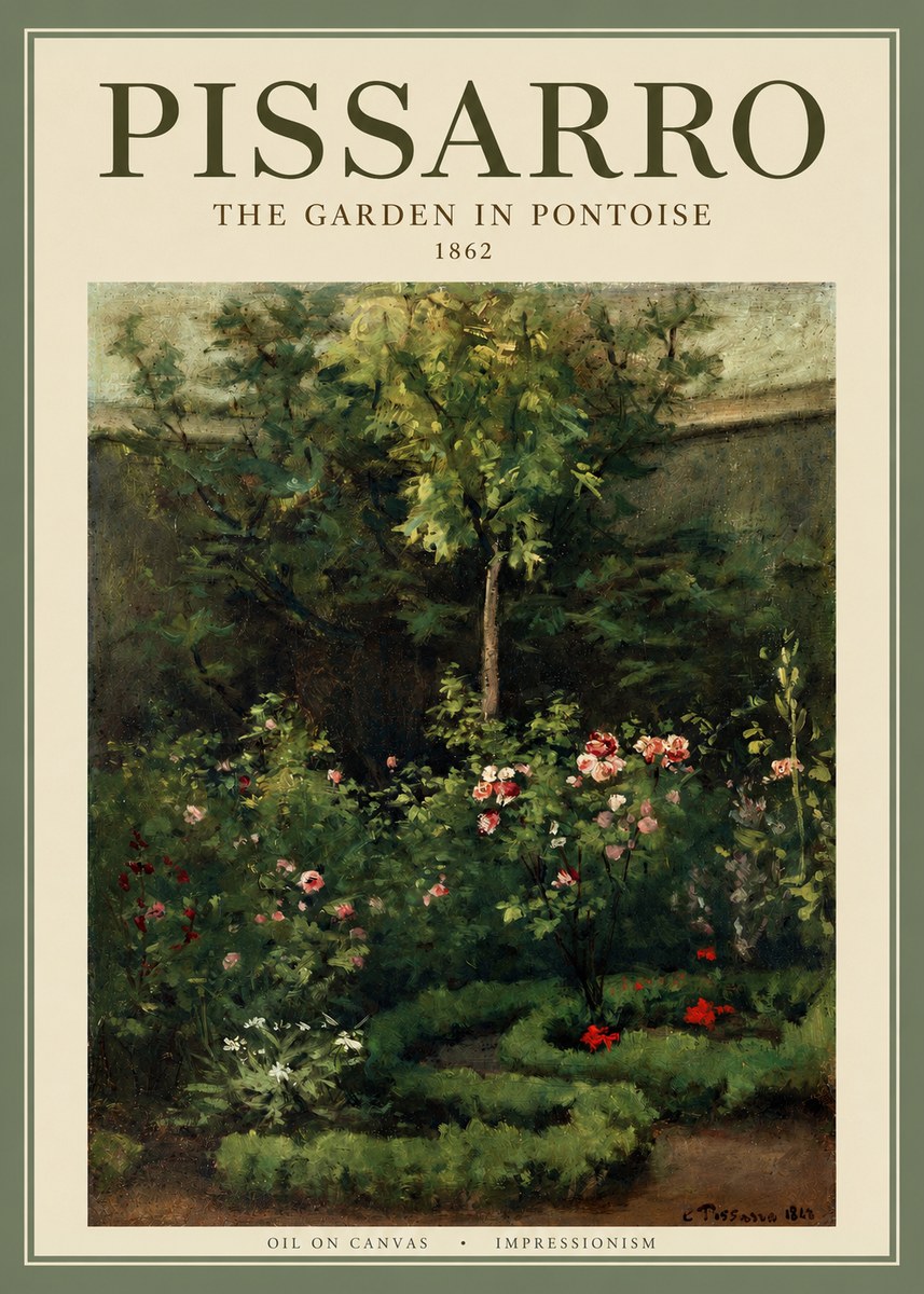 Pissarro The Garden in Pontoise No2 - Póster