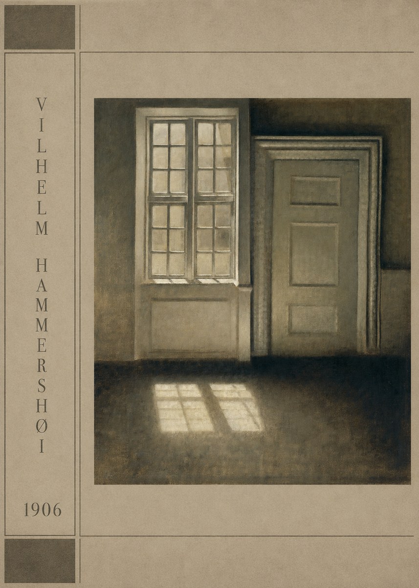 Vilhelm Hammershøi Interior. Sunlight on the Floor No2 - Póster