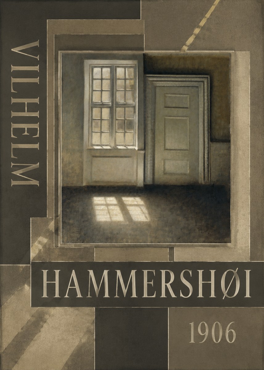 Vilhelm Hammershøi Interior. Sunlight on the Floor No6 - Póster