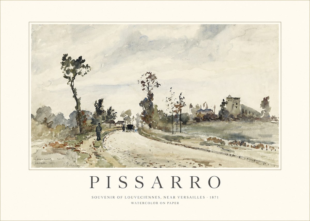 Pissarro Souvenir of Louveciennes, Near Versailles - 1871 No1 - Póster