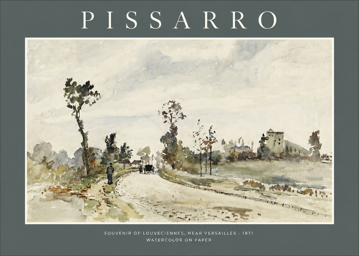 Pissarro Souvenir of Louveciennes, Near Versailles - 1871 No2 - Póster