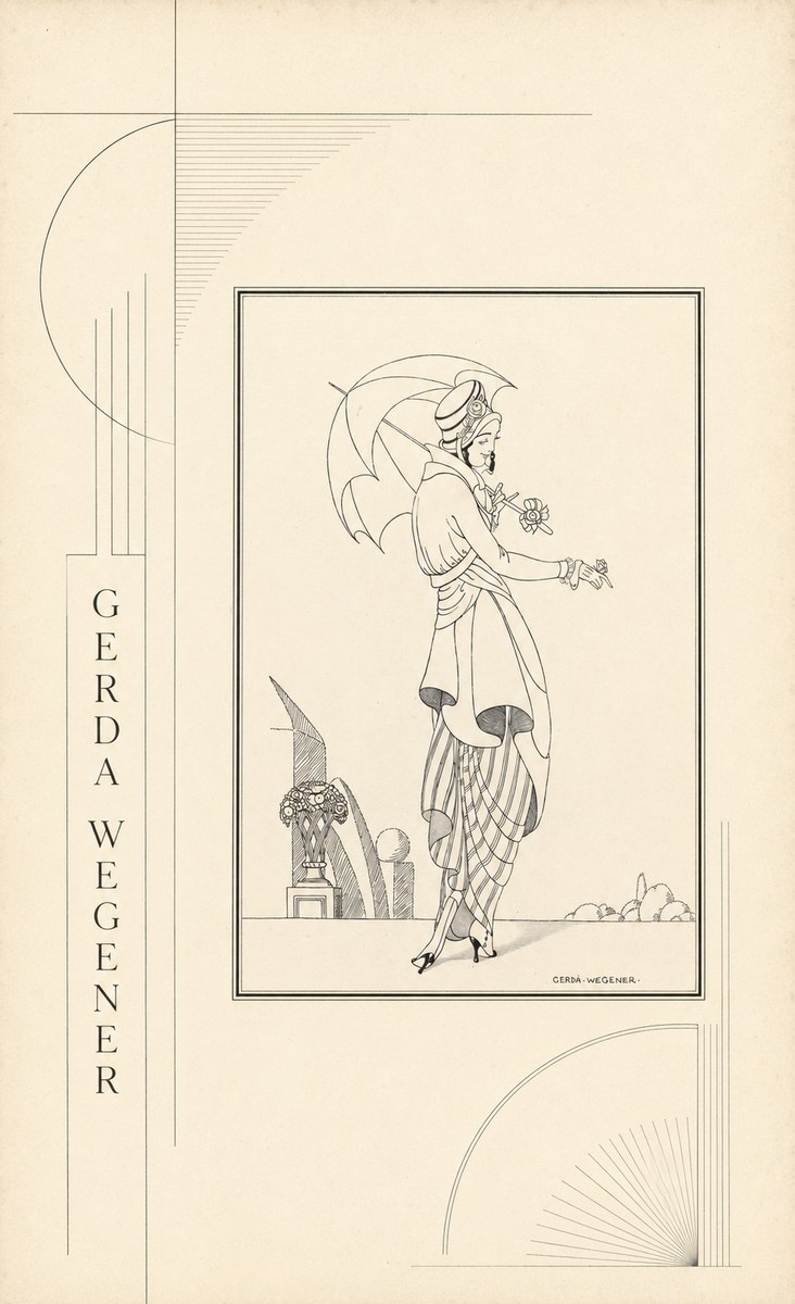 Gerda Wegener Elegant Figure with Parasol No2 - Póster