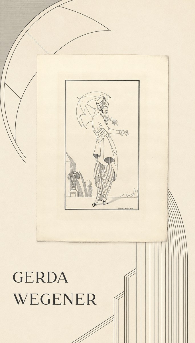 Gerda Wegener Elegant Figure with Parasol No5 - Póster