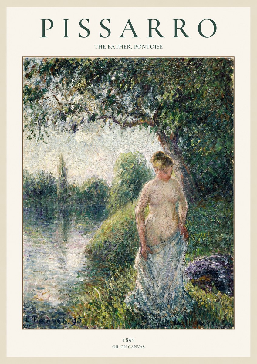 Pissarro The Bather, Pontoise No1 - Póster