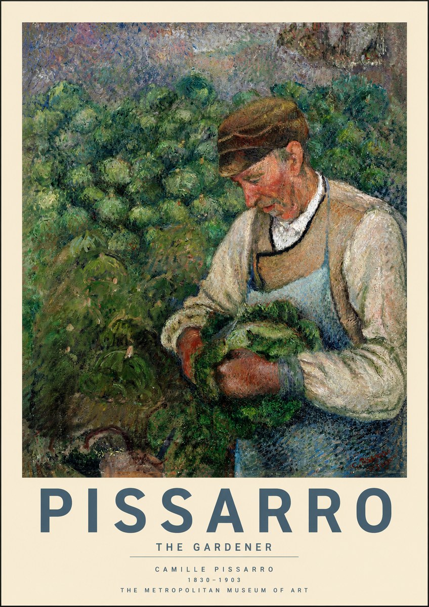 Pissarro Monsieur Joly, Gardener No2 - Póster