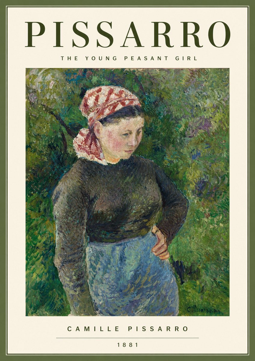 Pissarro The Young Peasant Girl No2 - Póster