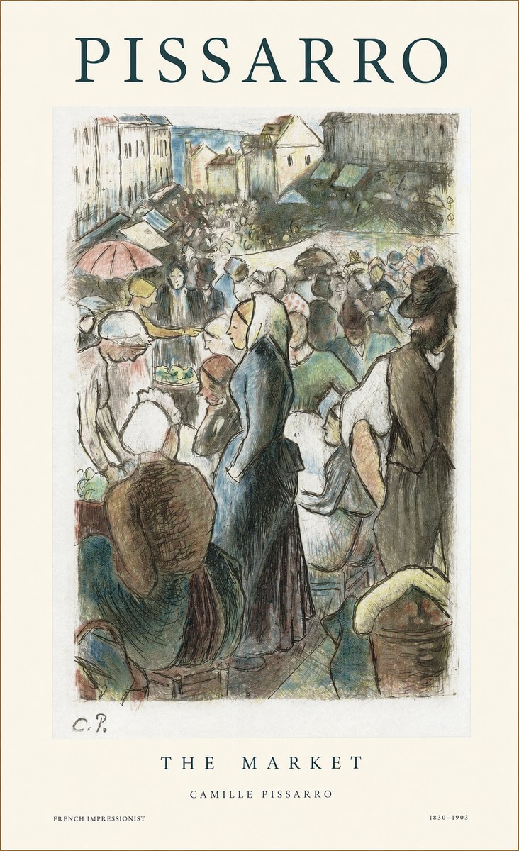 Pissarro The Market I No1 - Póster