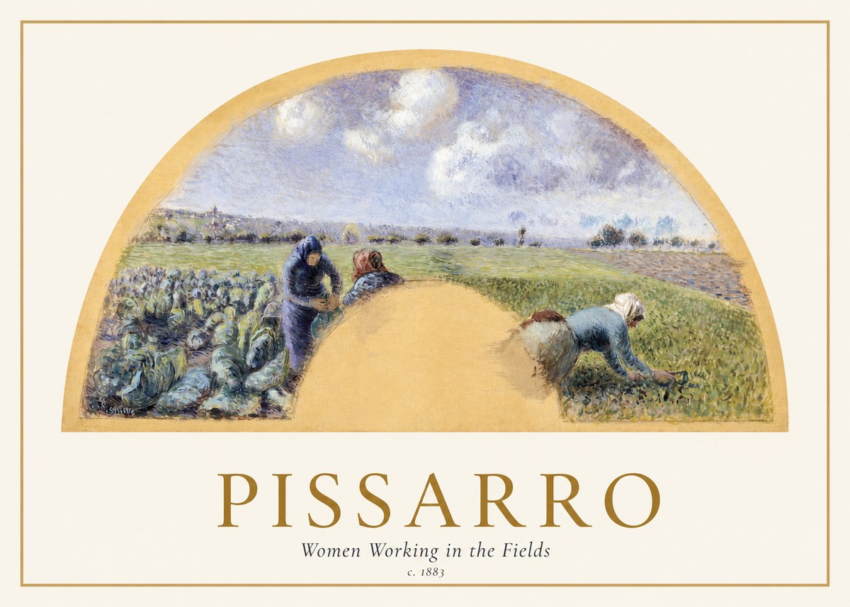 Pissarro Women Working in the Fields No1 - Póster