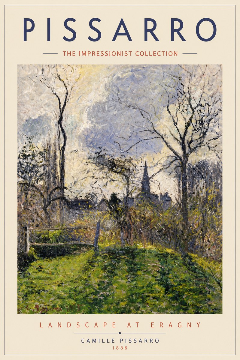 Pissarro Landscape at Eragny No5 - Póster