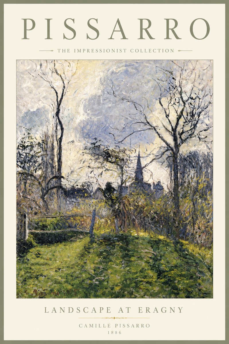 Pissarro Landscape at Eragny No6 - Póster