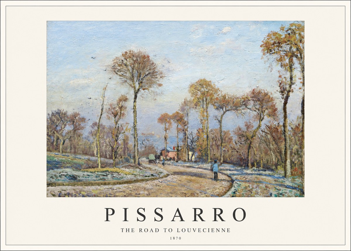 Pissarro The Road to Louvecienne No1 - Póster