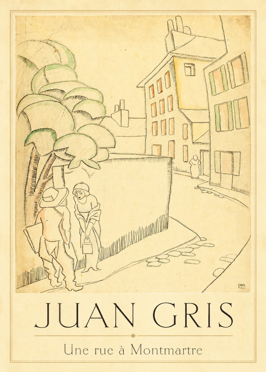 Juan Gris Une Rue À Montmartre No1 - Póster