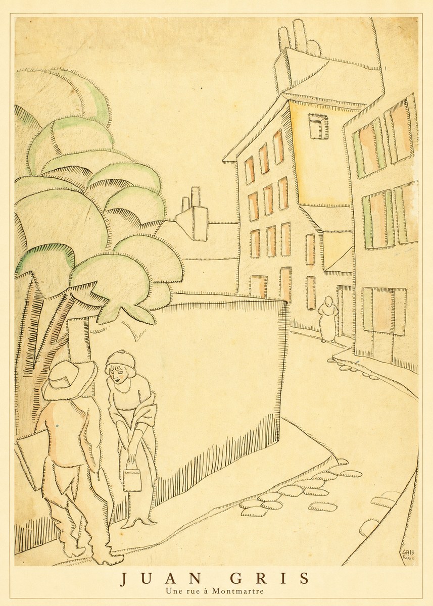 Juan Gris Une Rue À Montmartre No4 - Póster