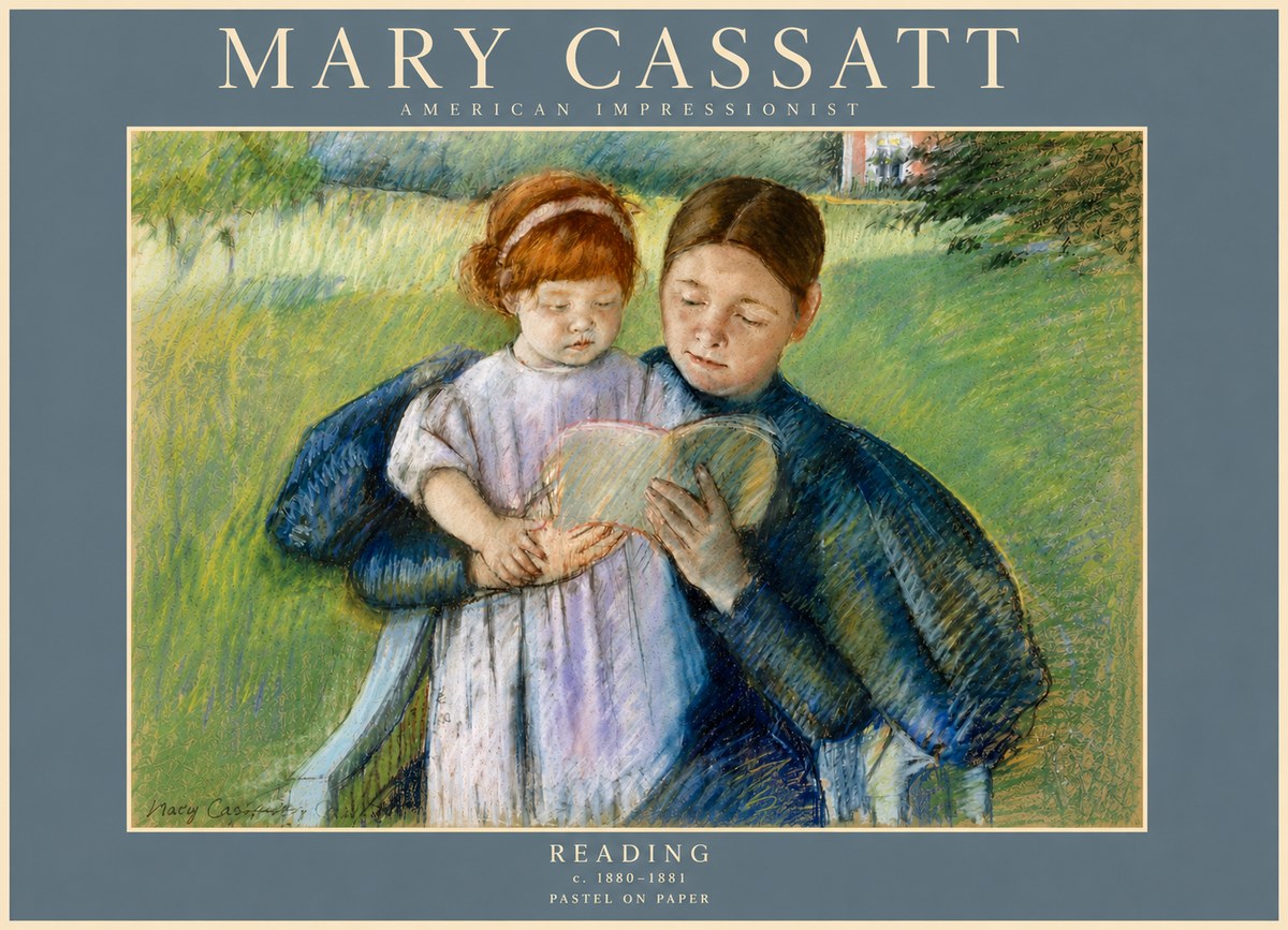 Mary Cassatt Reading No4 - Póster