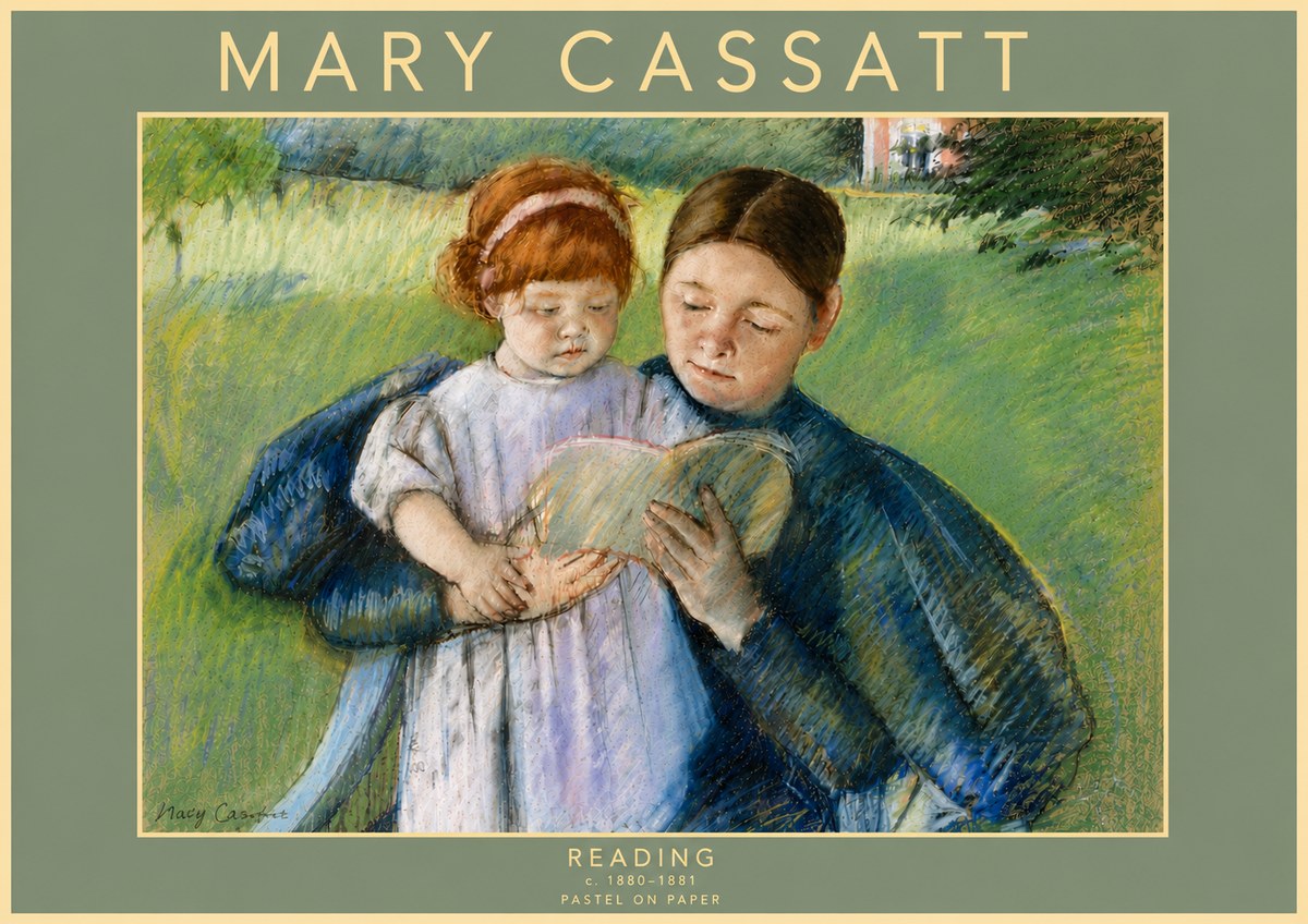 Mary Cassatt Reading No6 - Póster