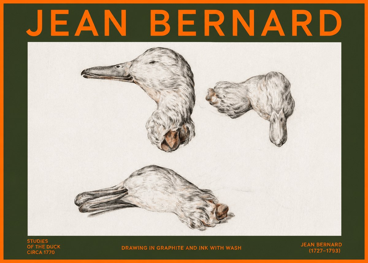 Jean Bernard Studies of the Duck No2 - Póster