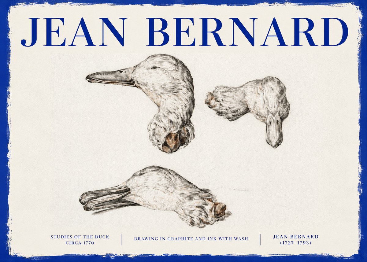 Jean Bernard Studies of the Duck No3 - Póster