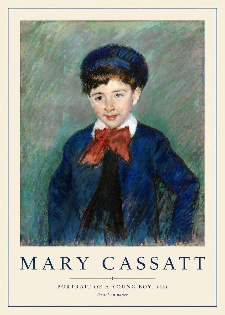 Mary Cassatt Portrait of a Young Boy, 1881 No1 - Póster
