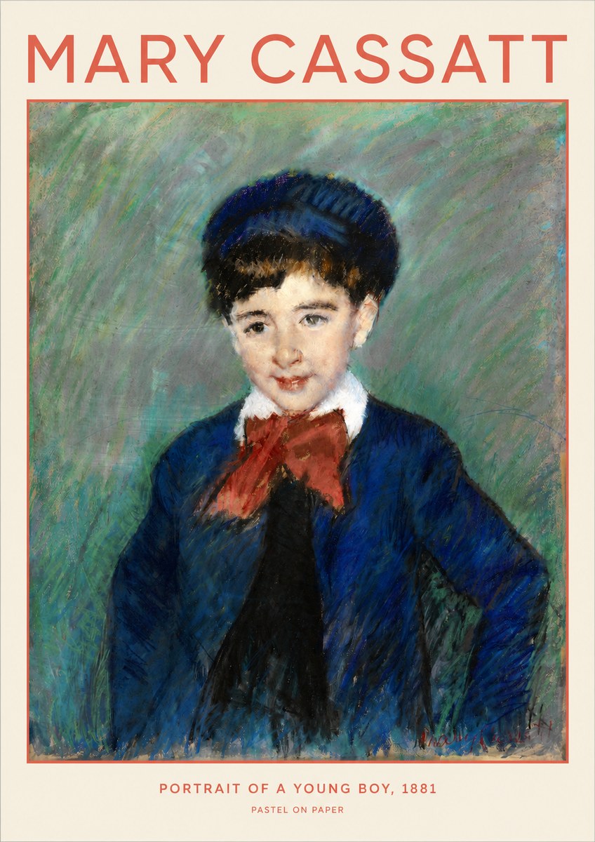 Mary Cassatt Portrait of a Young Boy, 1881 No2 - Póster