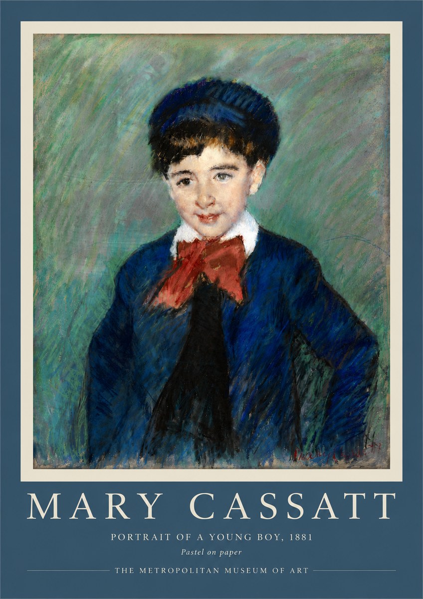 Mary Cassatt Portrait of a Young Boy, 1881 No3 - Póster