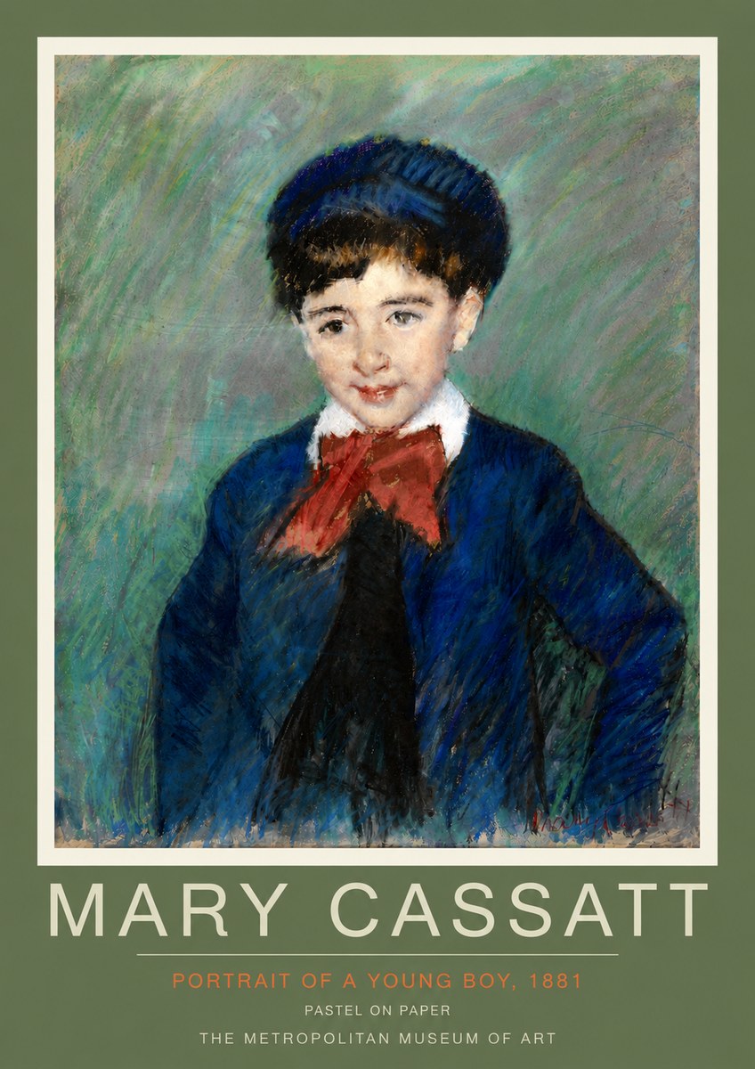 Mary Cassatt Portrait of a Young Boy, 1881 No5 - Póster