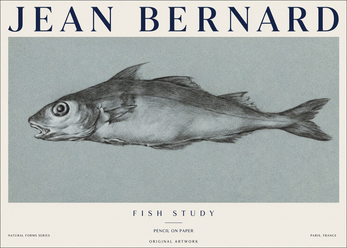 Jean Bernard Fish Study I No1 - Póster
