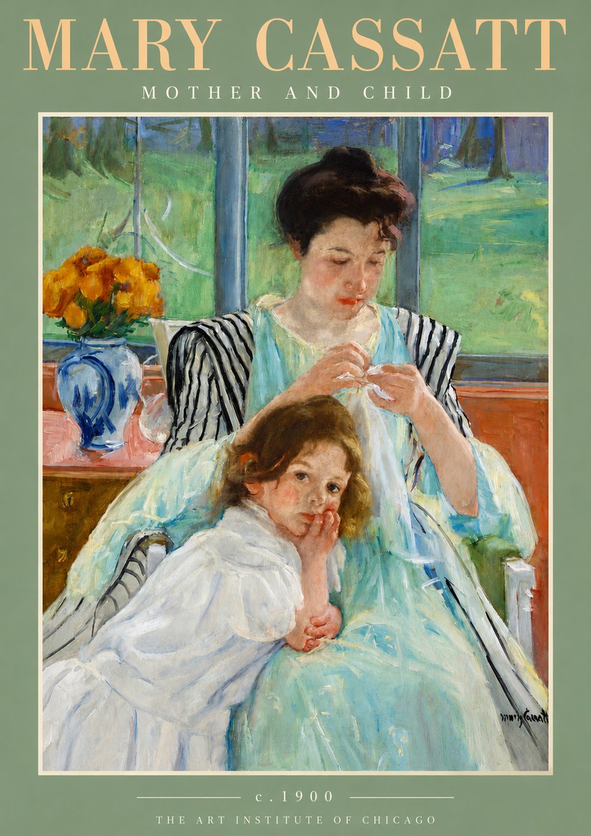 Mary Cassatt Mother and Child VII No3 - Póster