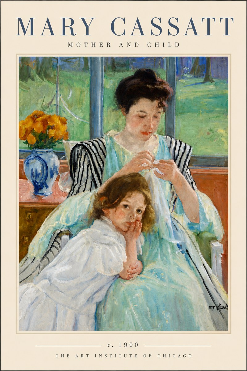 Mary Cassatt Mother and Child VII No4 - Póster