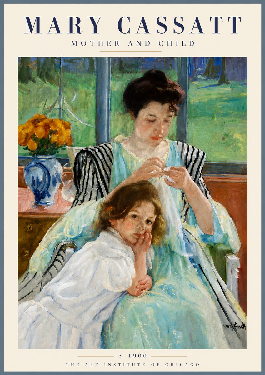 Mary Cassatt Mother and Child VII No6 - Póster