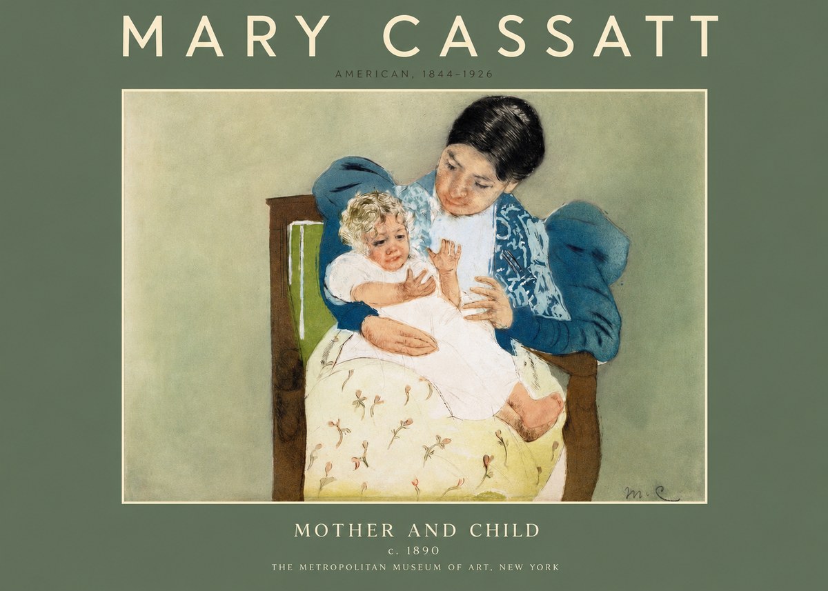 Mary Cassatt Mother and Child VIII No2 - Póster