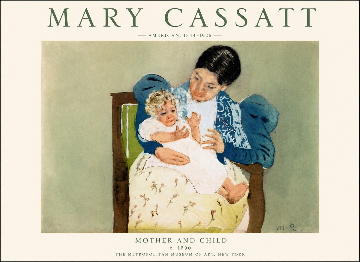 Mary Cassatt Mother and Child VIII No5 - Póster