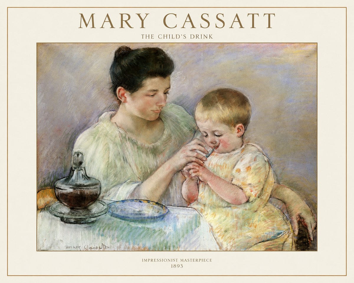 Mary Cassatt The Child's Drink No1 - Póster