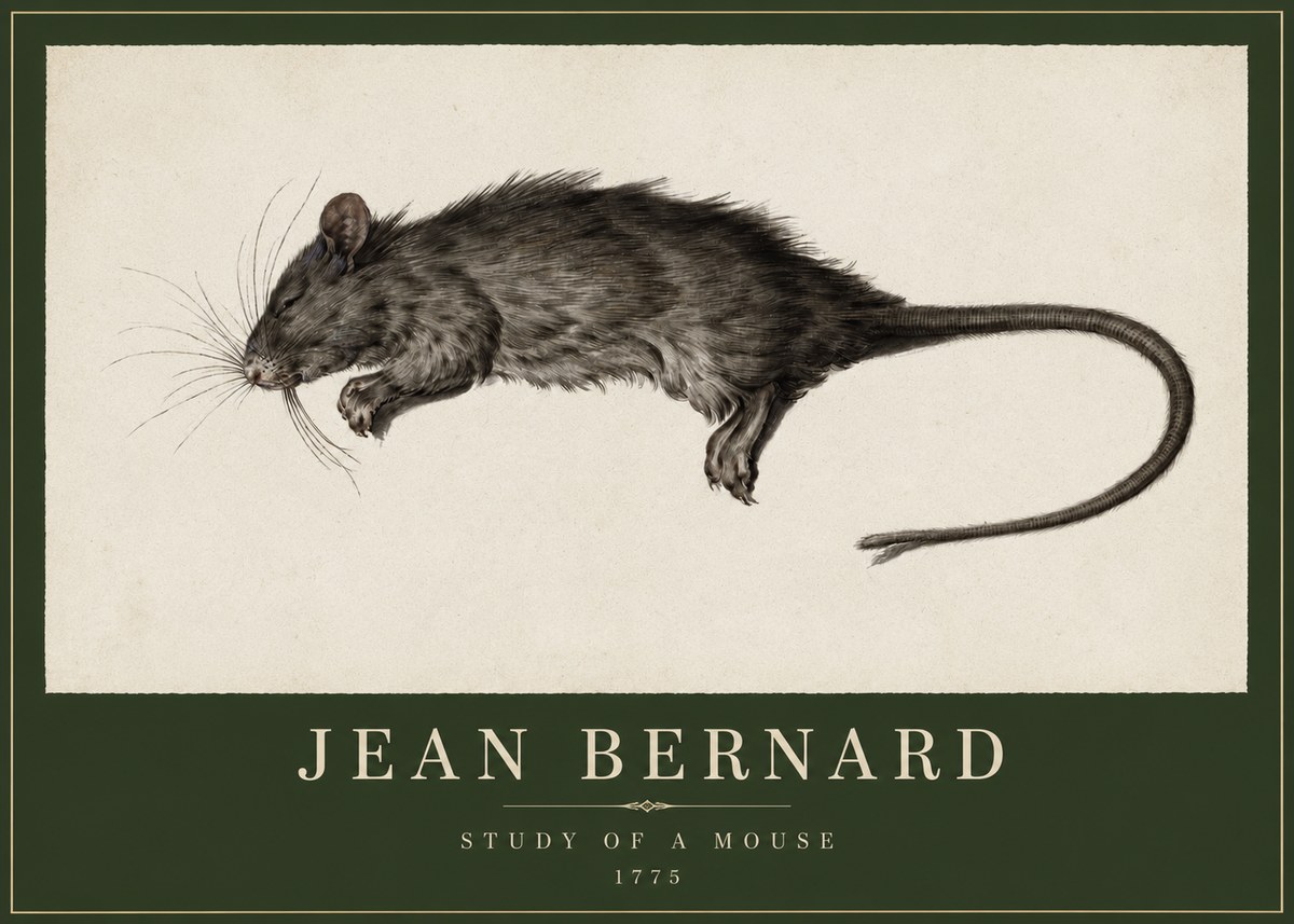 Jean Bernard Study of a Mouse II No2 - Póster