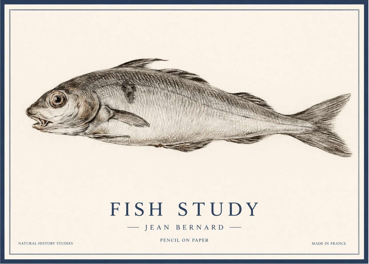 Jean Bernard Fish Study III No1 - Póster