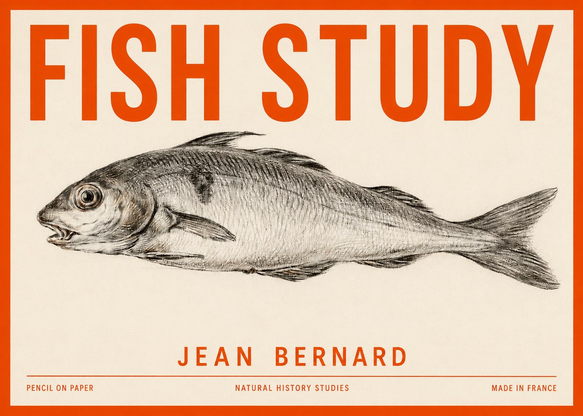 Jean Bernard Fish Study III No2 - Póster