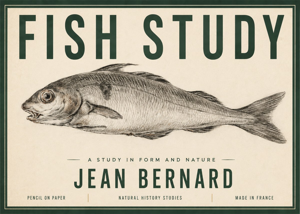 Jean Bernard Fish Study III No3 - Póster