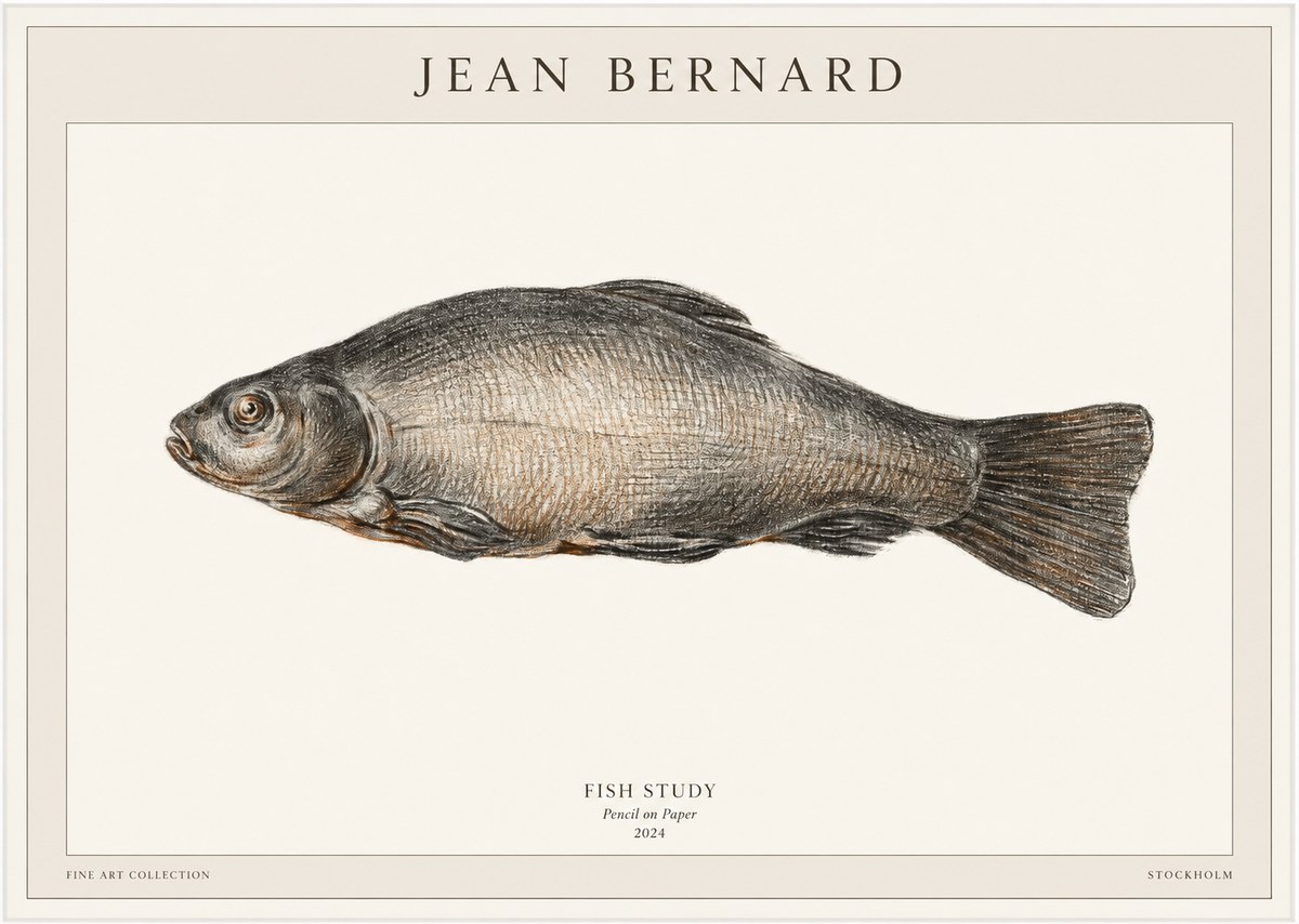 Jean Bernard Fish Study IV No1 - Póster