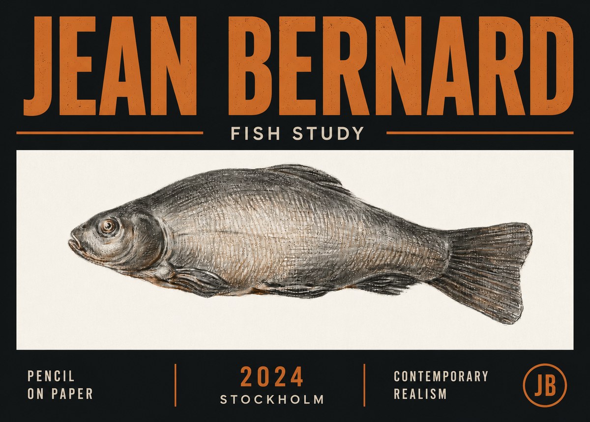Jean Bernard Fish Study IV No4 - Póster