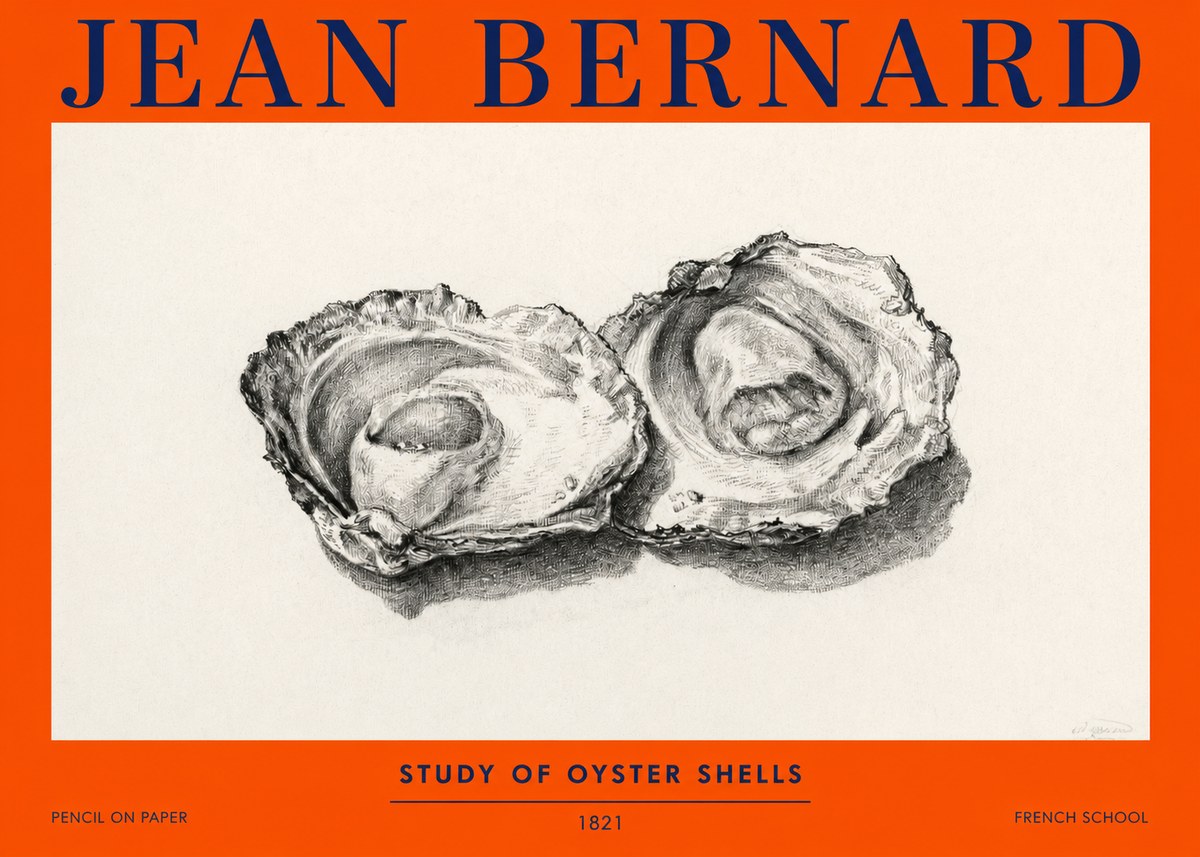Jean Bernard Study of Oyster Shells No2 - Póster